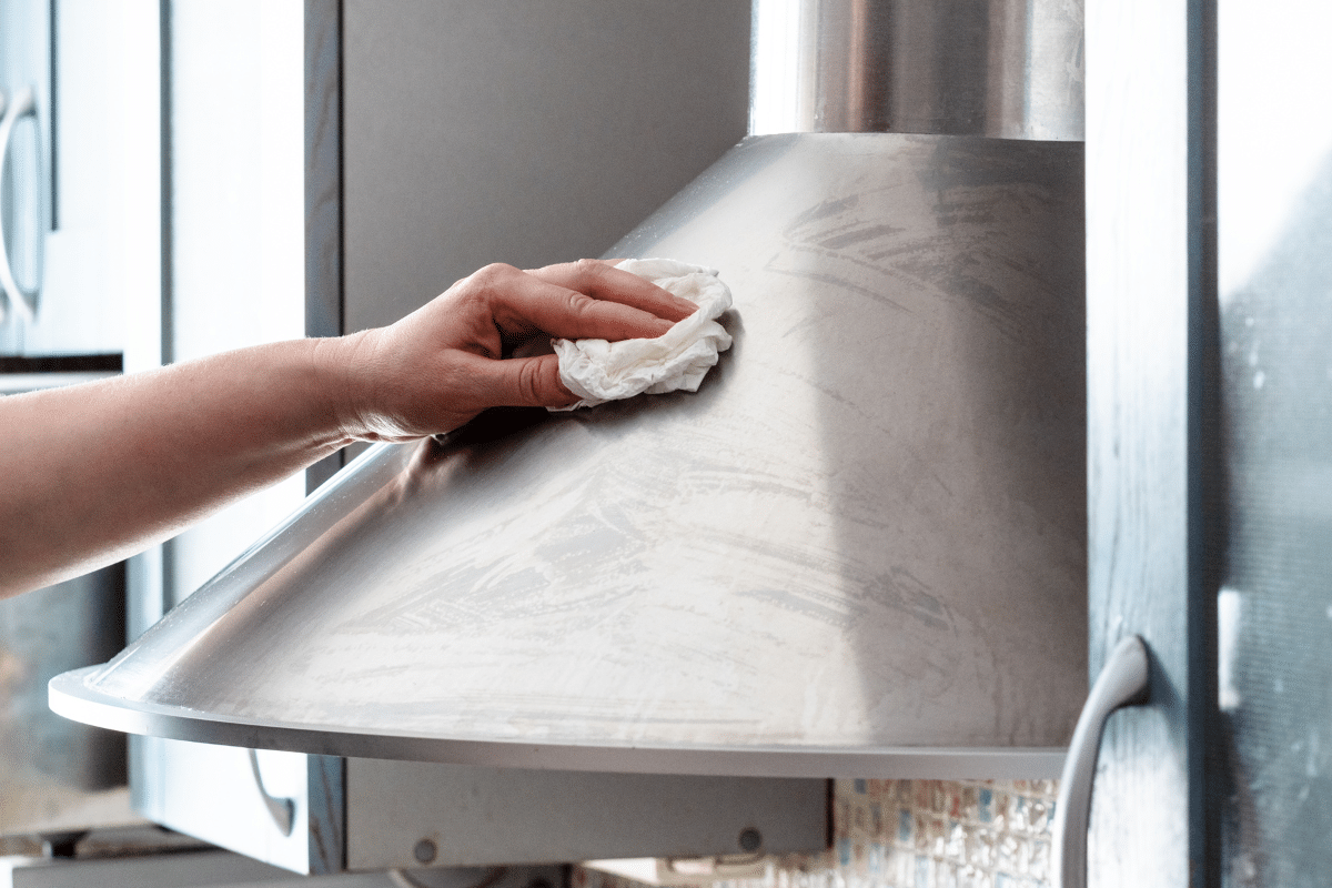 clean stainless steel appliances